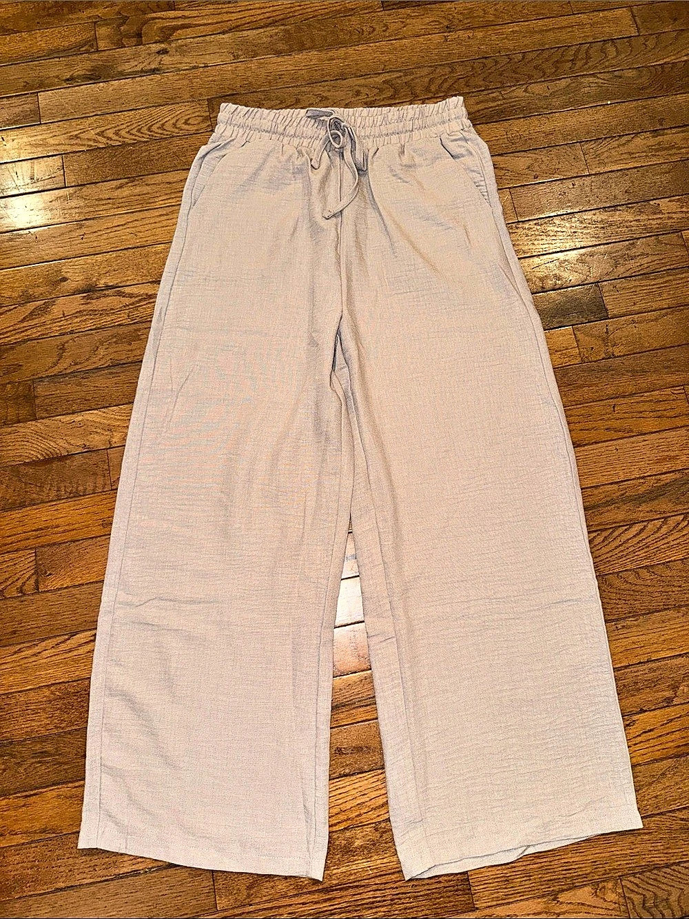 Zenana Wide Leg Pant Beige - Size Large Brand New